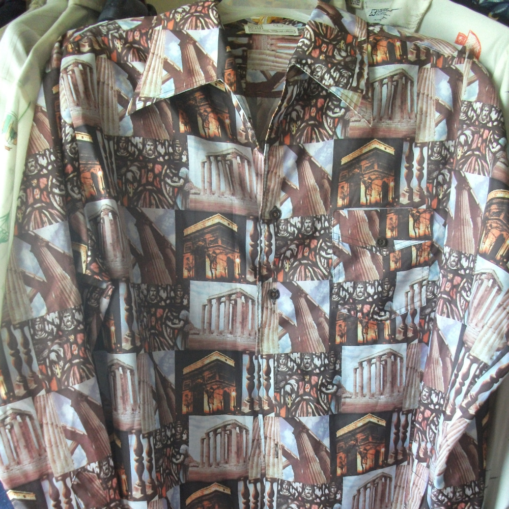 MENS L 70's Disco Retro Knights Columns Kings Road